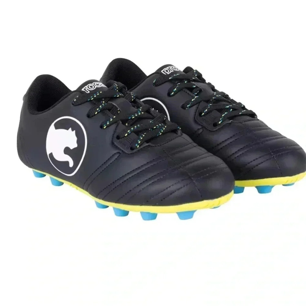 Puma pro cat speed force cleat big kid 4 black white blue soccer shoes cleats